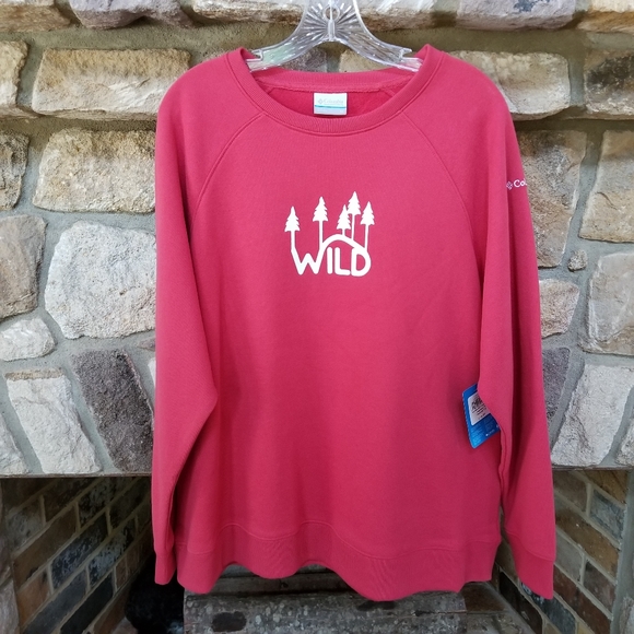 Columbia Tops - Columbia Hart Mountain Graphic Crew Sweatshirt 1X